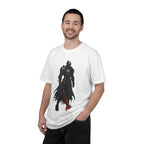 Dark Knight Fantasy T-Shirt — Armored Warrior with Flaming Sword