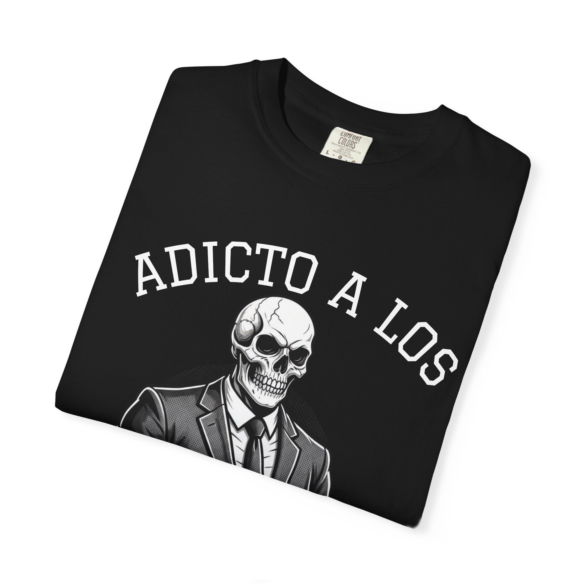T-Shirt — "Adicto a los Culos" Skull Suit Graphic Tee