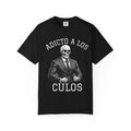 T-Shirt — "Adicto a los Culos" Skull Suit Graphic Tee
