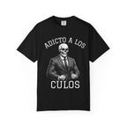T-Shirt — "Adicto a los Culos" Skull Suit Graphic Tee